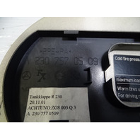 Mercedes R230 SL55 SL500 gas fuel door lid 2307570509 designo silver