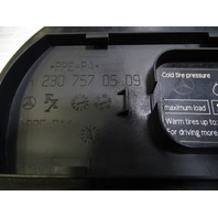 Mercedes R230 SL55 SL500 gas fuel door lid 2307570509 black