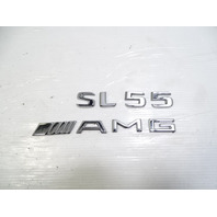 Mercedes R230 SL55 SL500 emblem set, on trunk lid SL55 AMG