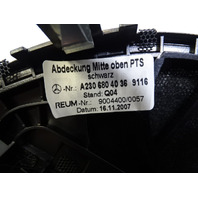 Mercedes R230 SL550 AC vent, center dash, upper, display clock black 2306804036
