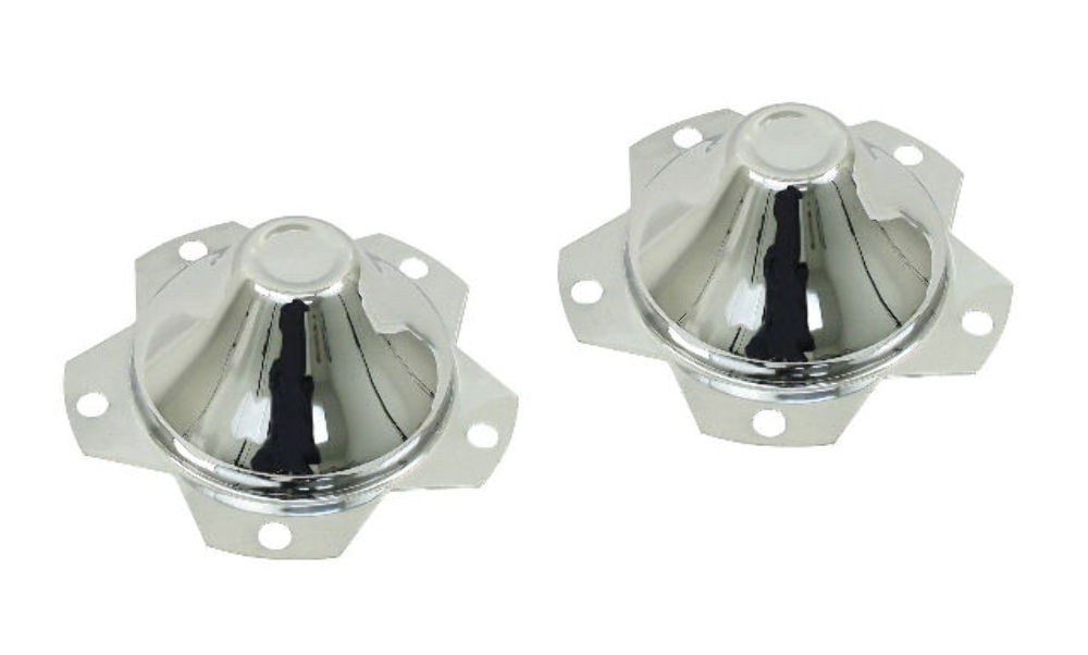 2 Bar Chrome Dome Smooth Knock-Off Spinners for Lowrider Wire Wheels 2 Bar Chrome Dome Smooth Knock-Off Spinners for Lowrider Wire Wheels