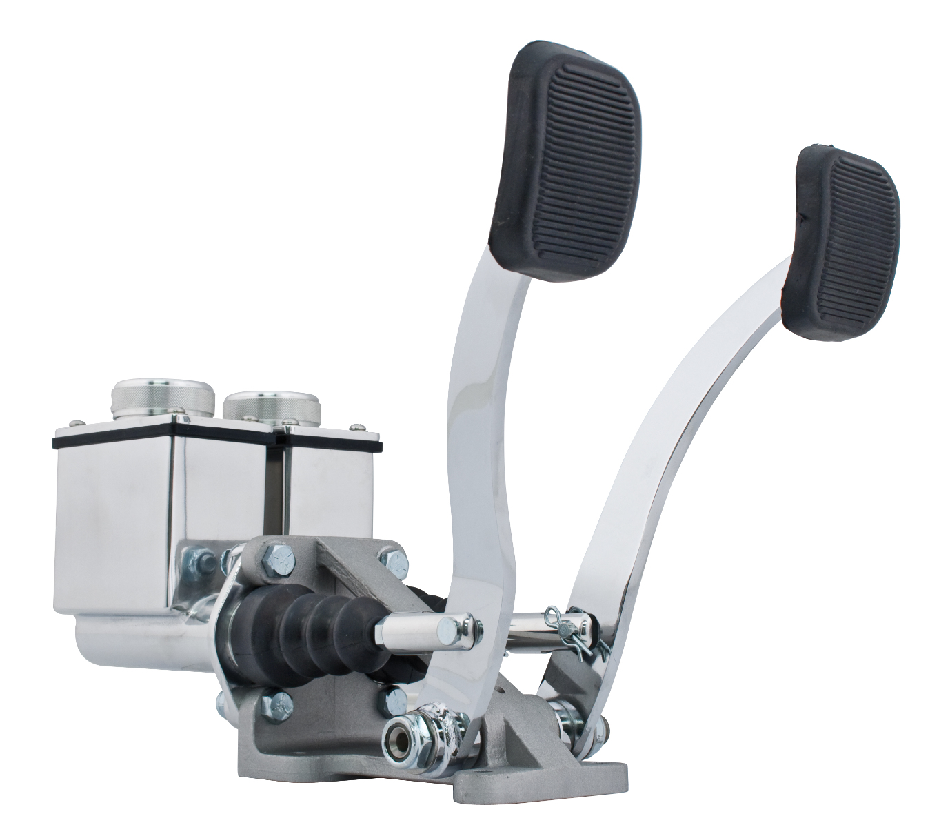 BAJA BUGGY ROCK CRAWLER RACE TRIM DUAL PEDAL ASSY CHROME, 3/4 CLUTCH 7/