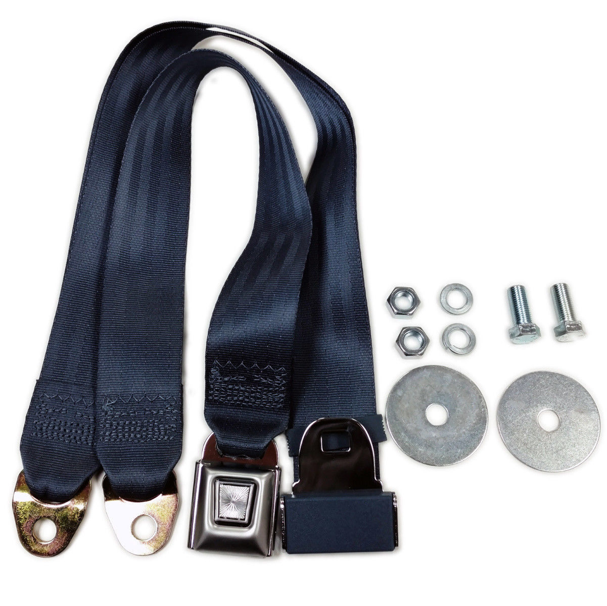 Blue Universal 72" Lap Seat Belt w/ Hardware Hot Rat Street Rod Muscle