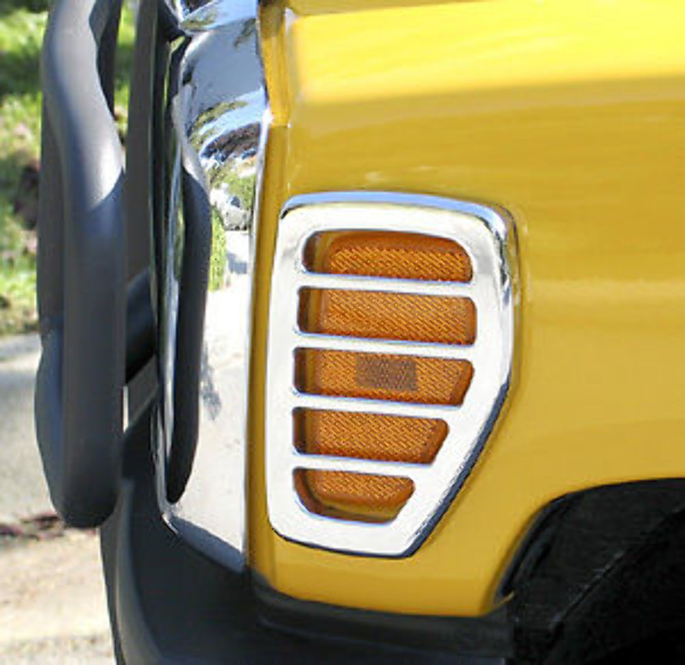 H30060SC 0610 Hummer H3 & H3T Hummer Chrome Billet Marker Light Surrounds, pr Pirate Mfg