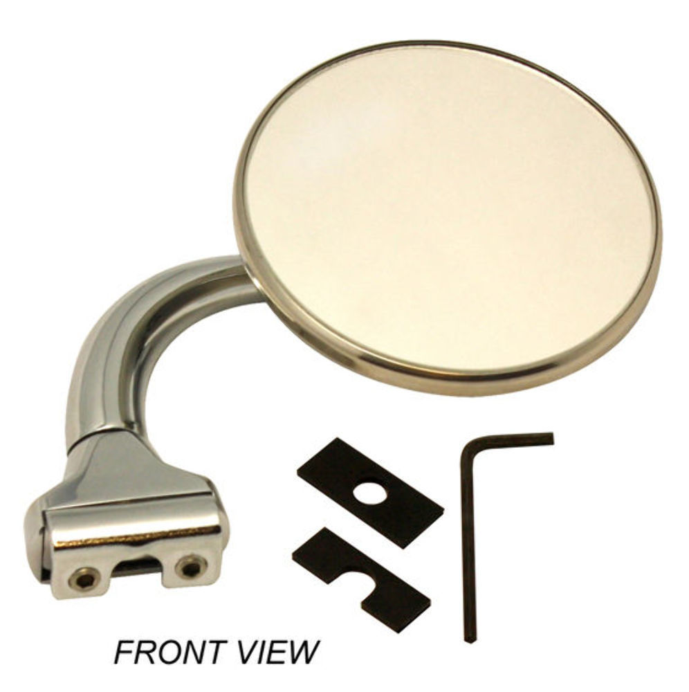 STREET ROD 3" STAINLESS STEEL UNIVERSAL PEEP MIRROR LEFT OR RIGHT DOOR