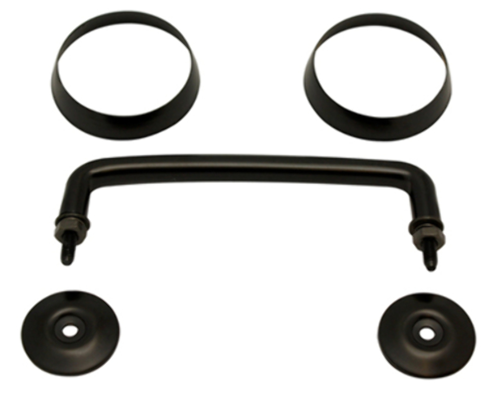 Jeep Wrangler TJ 19972006 Black Powdercoated Windshield Tie Down Kit