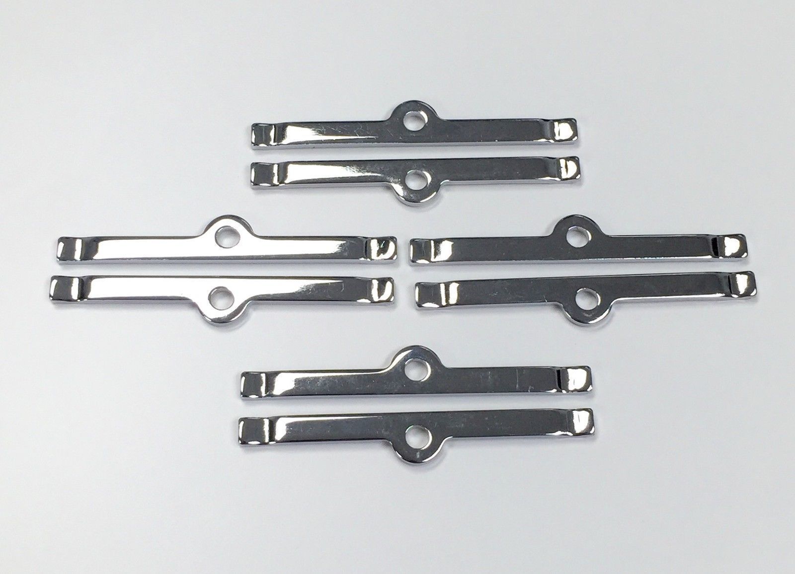 Hot Rod SB Chevy Chrome Valve Cover Hold Down Spreader Bars SBC 283400