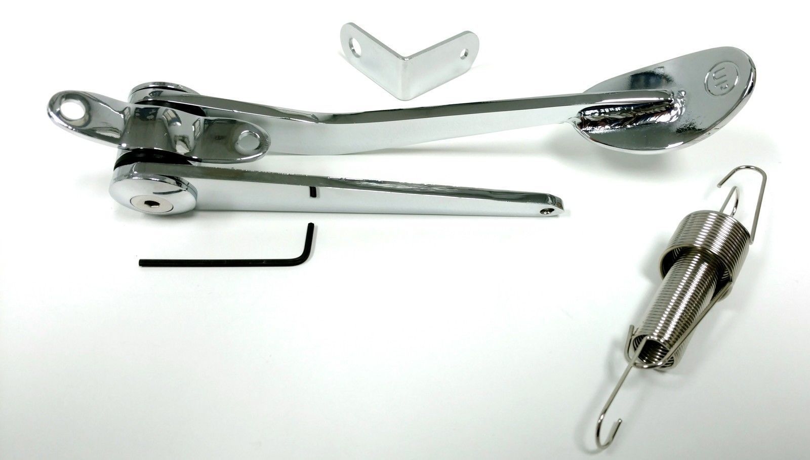 Hot Rod Chrome Spoon Throttle Pedal Kit W/ 24" Black Cable, Return