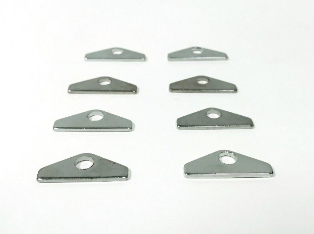 Hot Rod 8 Chrome Valve Cover Hold Downs Mini Tabs, Fits Chevy SBC (265