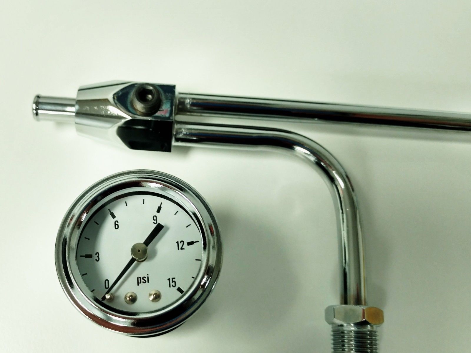 Chrome 3/8" Fuel Line For Holley 3310 Series Carbs w/ 11/2" 15 PSI