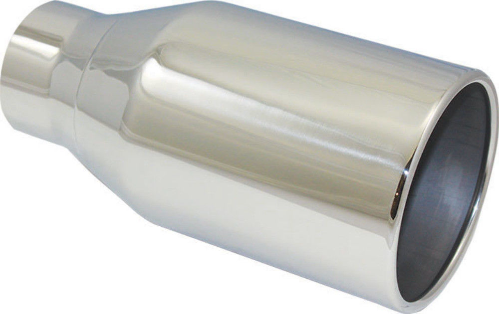 Stainless Steel Exhaust Tip Rolled Edge 2.5" Inlet 4" Outlet 12 - Foto 7
