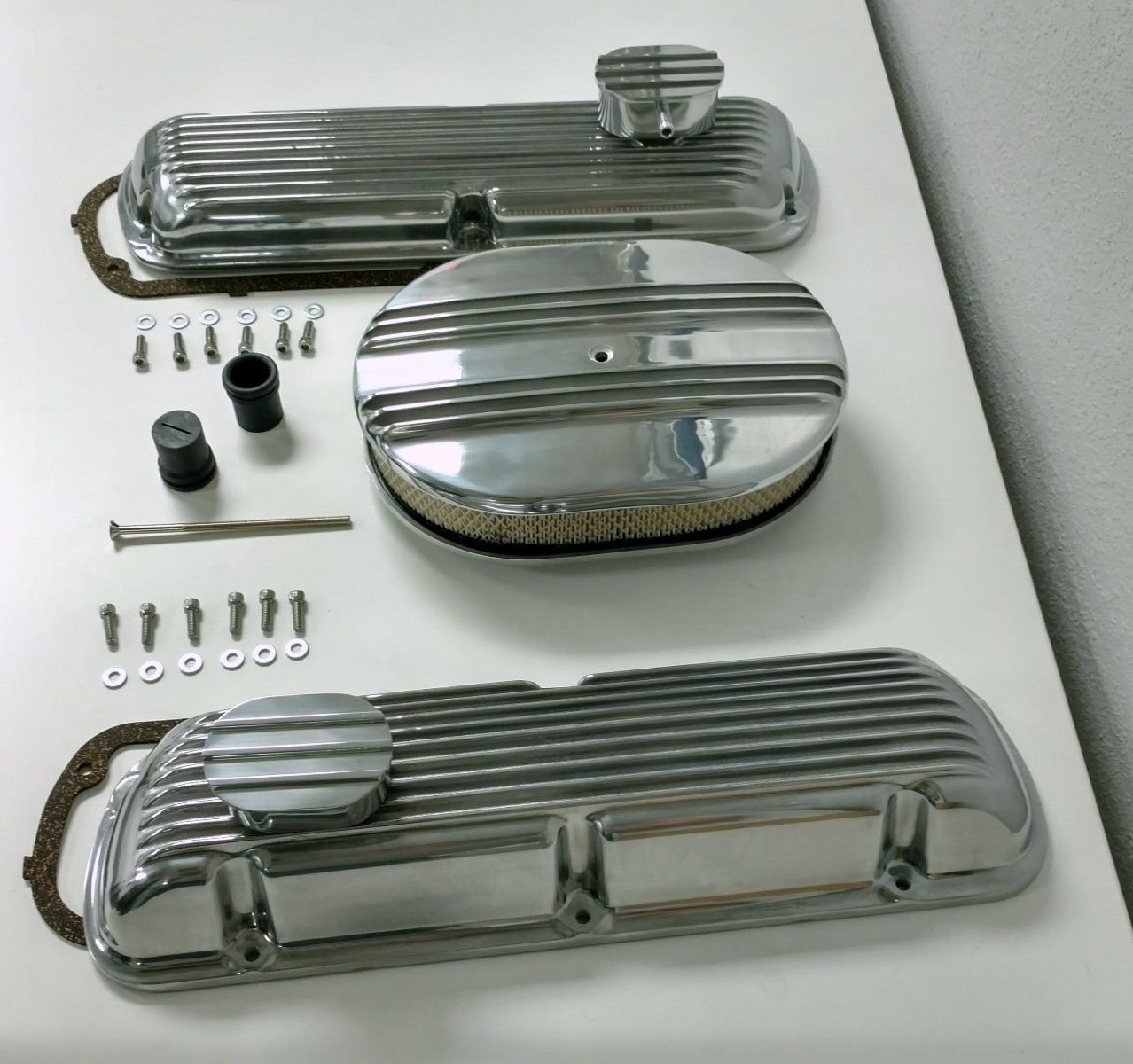 thumbnail image 2 of Hot Rod Parts Supply Chrome Engine Dress Up Kit For SBF Ford 289 302 | Valve Covers & Washable Air Cleaner 2 of 3
