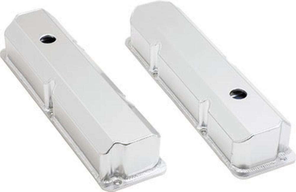 Ford SB SBF Fabricated Aluminum Short Bolt Baffled Valve Covers FE 352