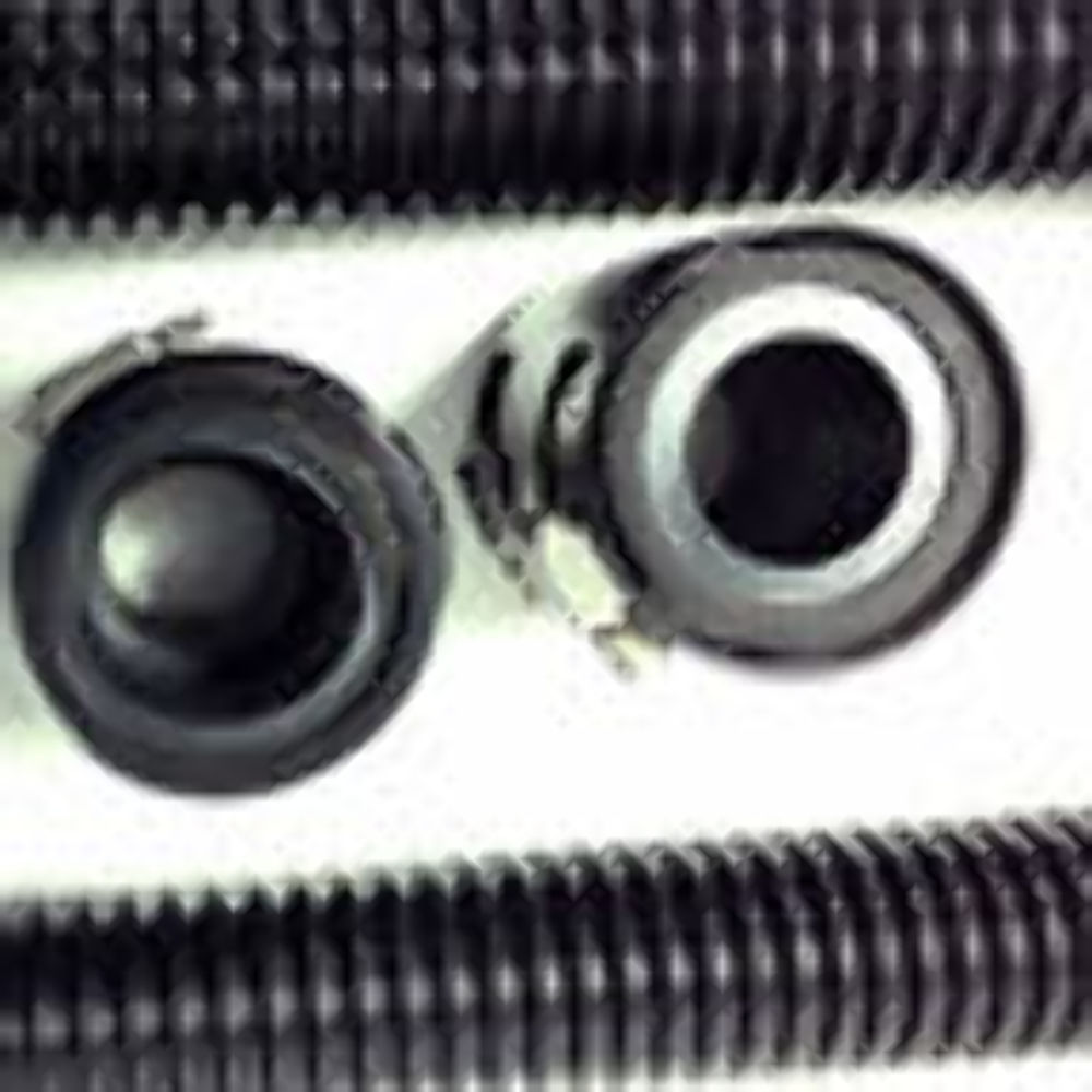 48" Black Stainless Flexible Radiator & Heater Hose Kit w/ Black End