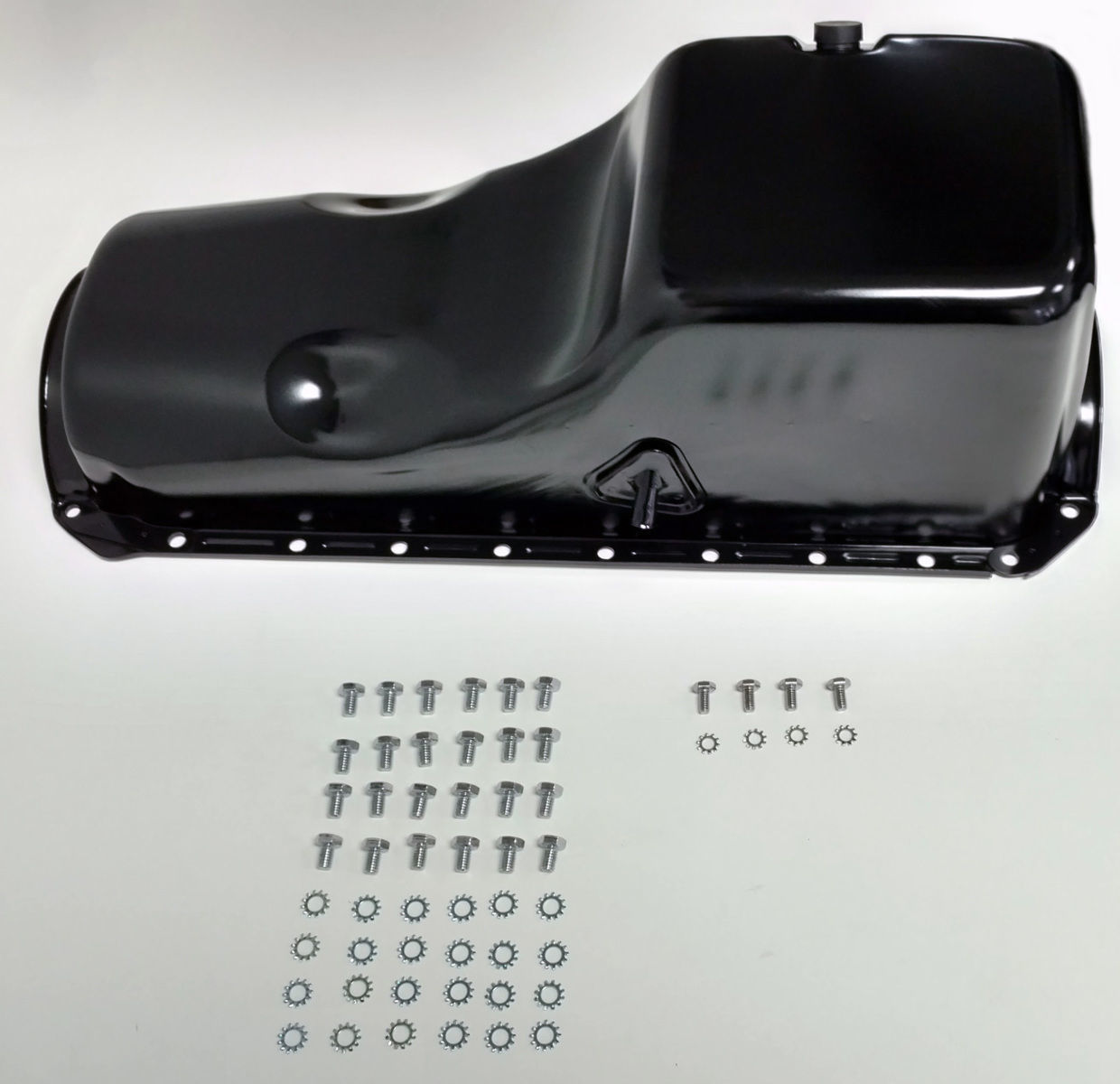 BB Chevy BBC Black Oil Pan W/ Bolts 4qt 396427454 '6576 Hot Rat