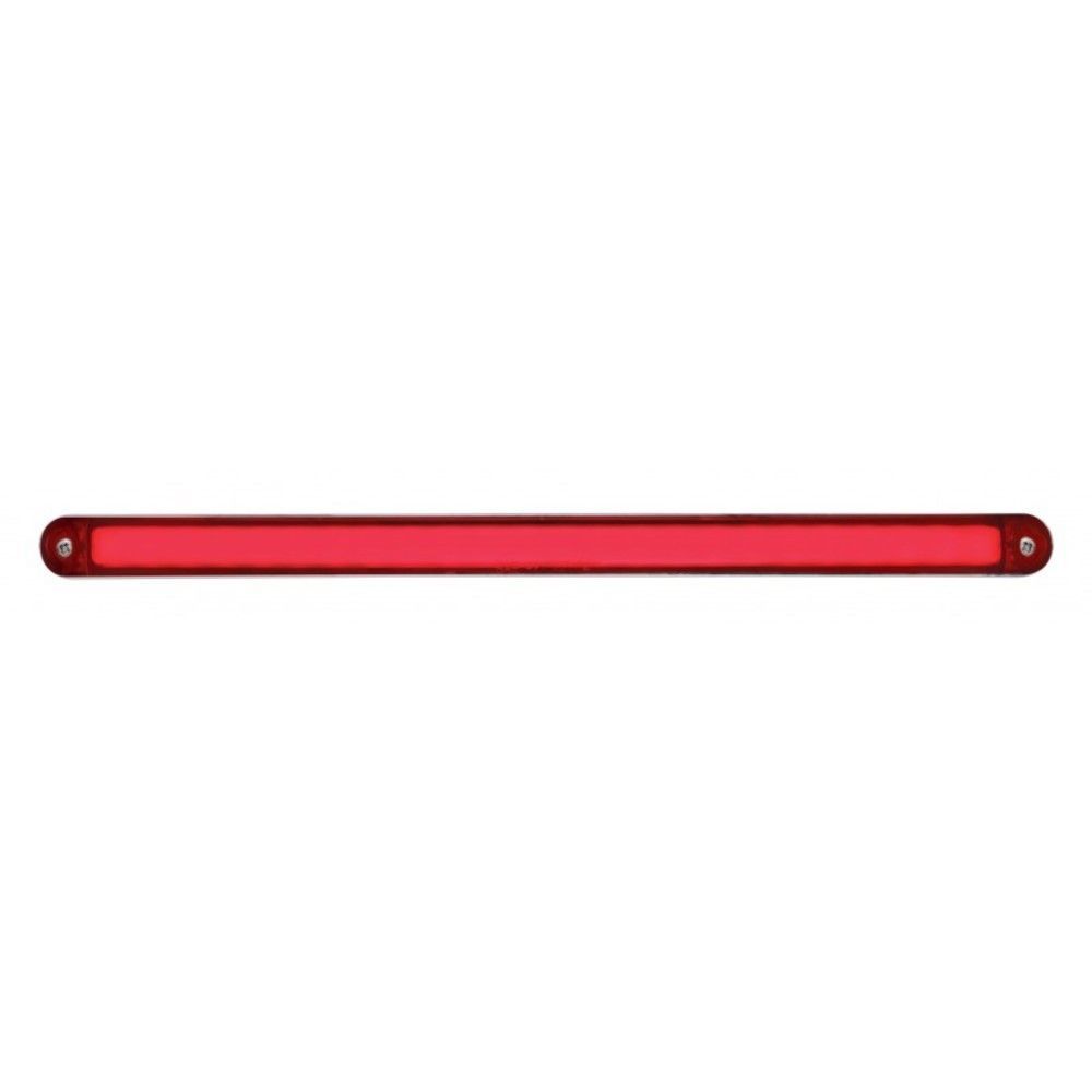 (2) 24 Led 12" Light Bar With Chrome Housing Glo Light Red Led