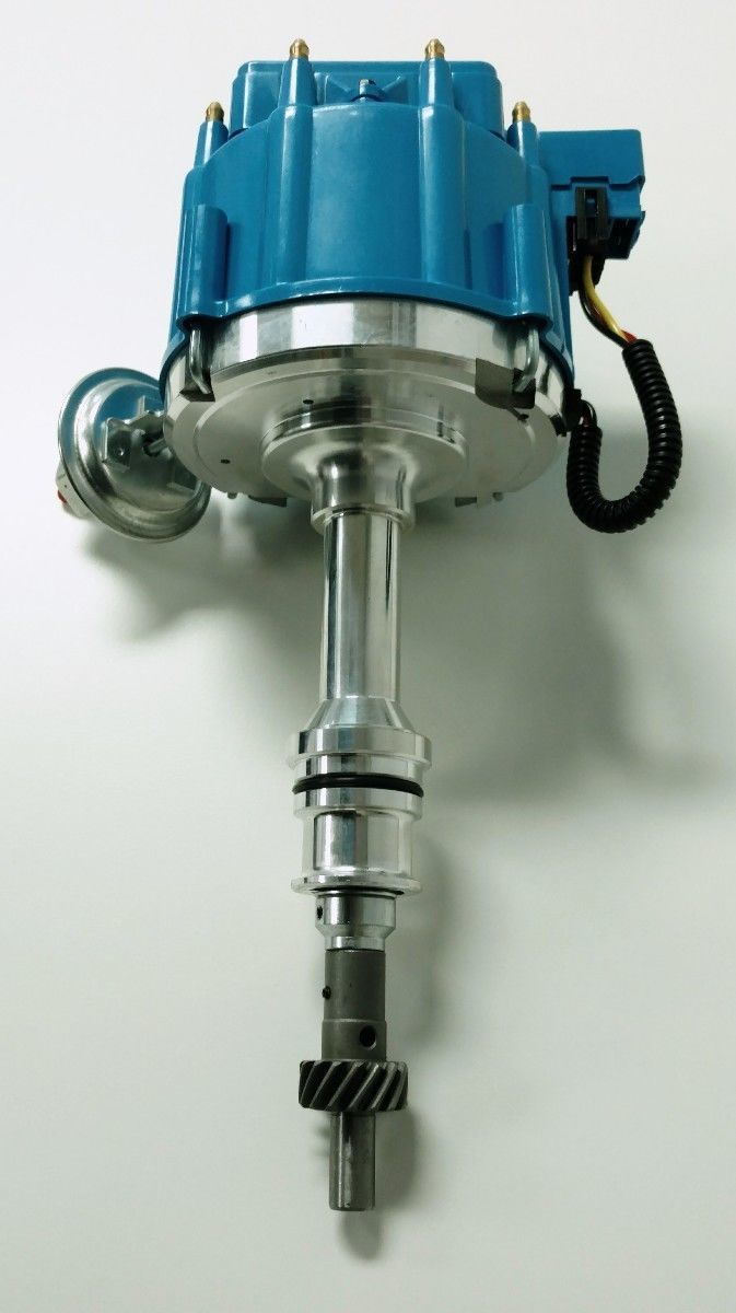 SB Ford Small Block SBF 351W Blue HEI 65K Distributor 5.8L w/ Plug