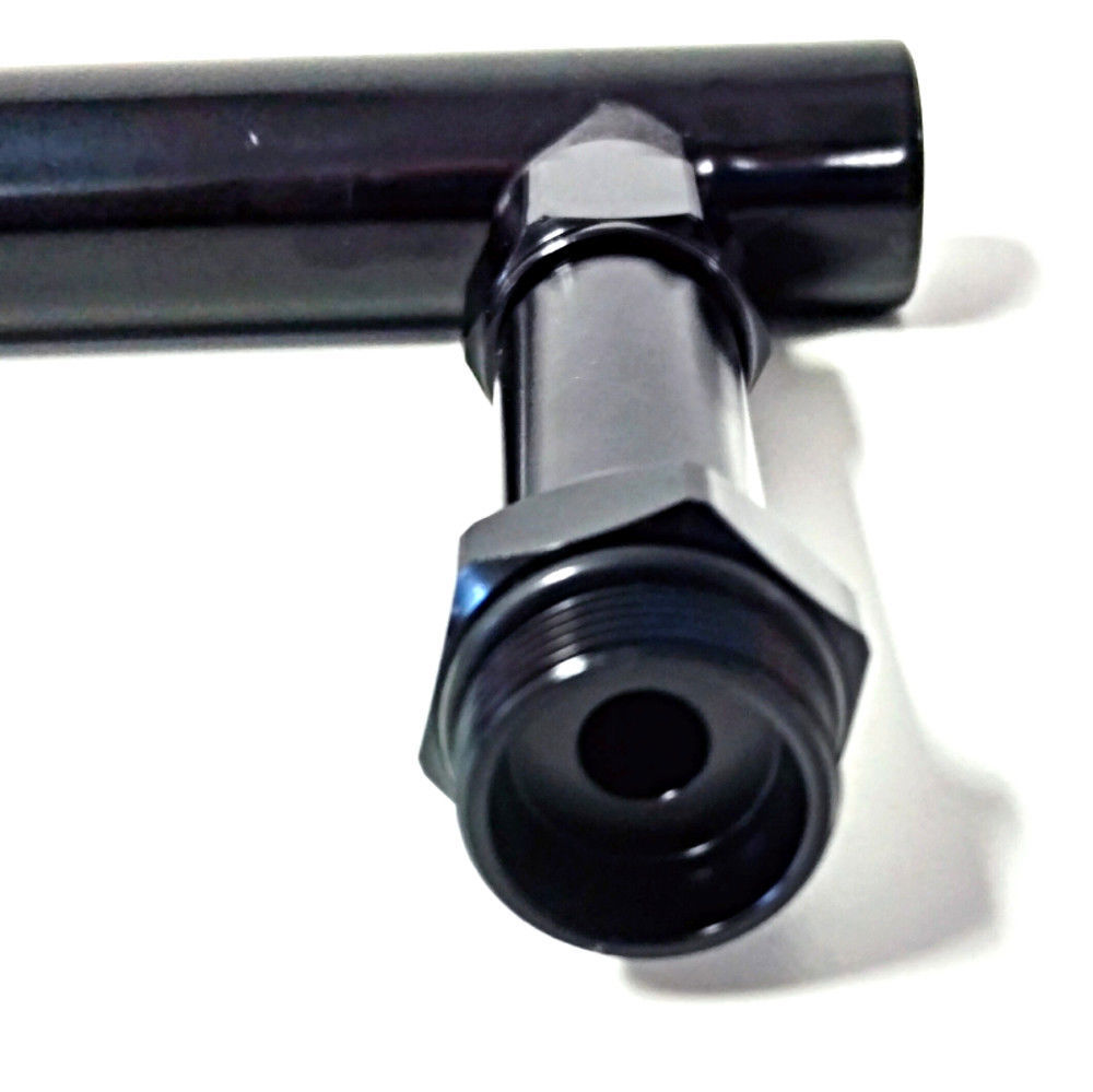 Billet Aluminum Holley 4150 Double Pumper Fuel Line Log Black Anodized SBC BBC