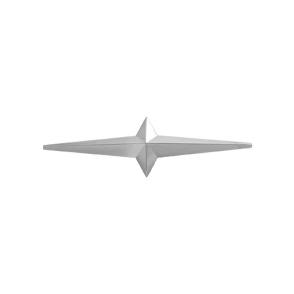 thumbnail image 2 of Vintage Chrome Fender Skirt Star Ornament – Fits 1954-1958 Pontiac Or Hot Rod Custom 2 of 4