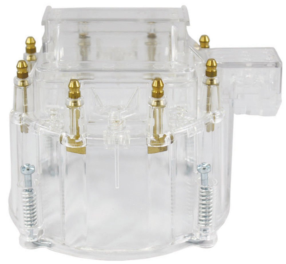 Clear HEI Performance Distributor Cap & Rotor V8 SBC BBC Chevy Pontiac Olds Hot Pirate Mfg
