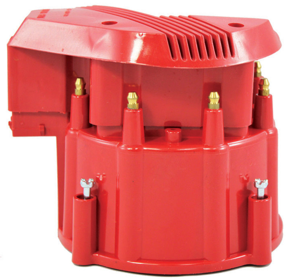 Red HEI Performance Distributor Cap & Rotor Hot V8 SBC BBC Olds Pontiac