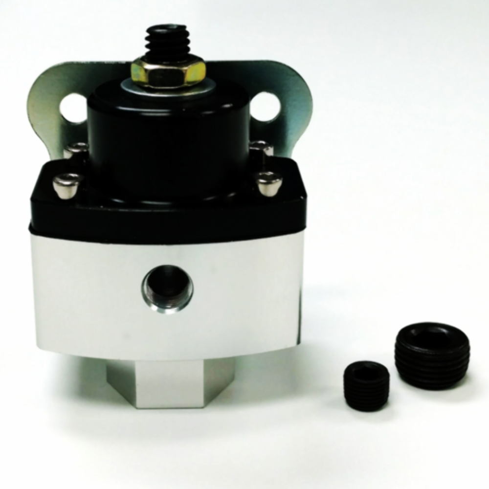 512 PSI Aluminum Adjustable Fuel Regulator Black High Pressure 3/8