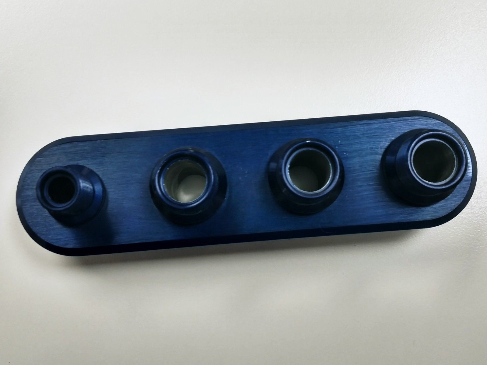 Blue Aluminum 4 Port Straight AC Air Conditioning Heater Hose Firewall