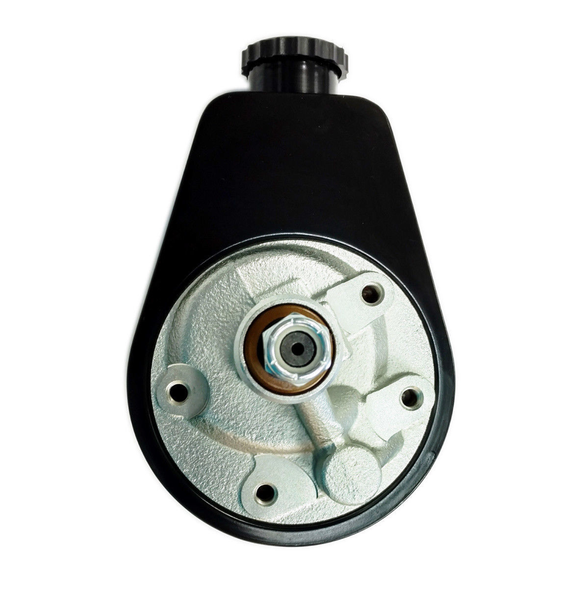 BBC SBC Chevy Black Saginaw Style Power Steering Pump w/ Single Groove