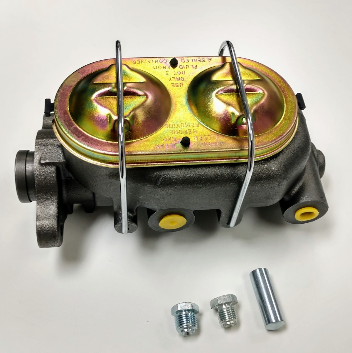 Cast Iron Master Cylinder 1" Deep Bore Dual Bail, 4 Ports, 29/16" 21/