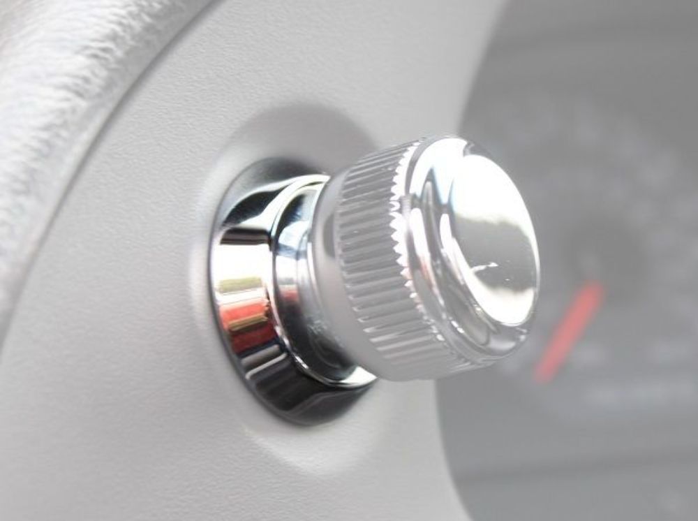 Chrome Billet Headlight Knob Bezel, Compatible Ford Mustang 199404 Pirate Mfg