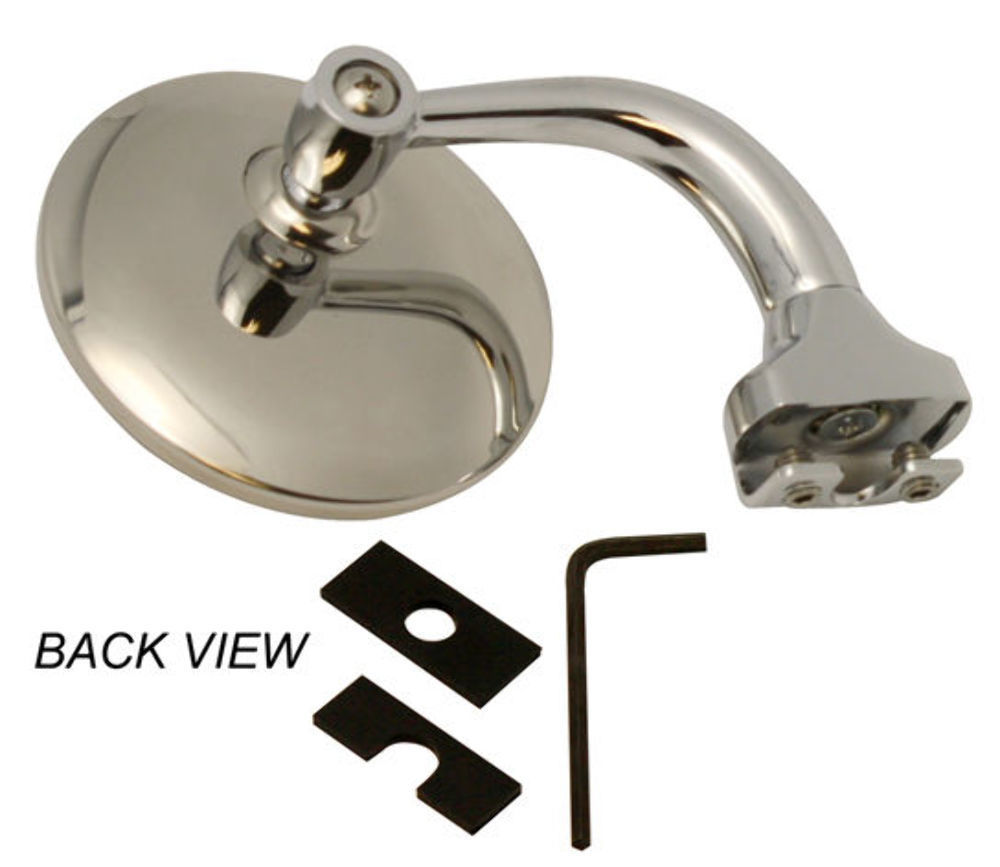 3/" STAINLESS UNIVERSAL PEEP MIRROR LEFT OR RIGHT DOOR EDGE CHROME HARDWARE INC.