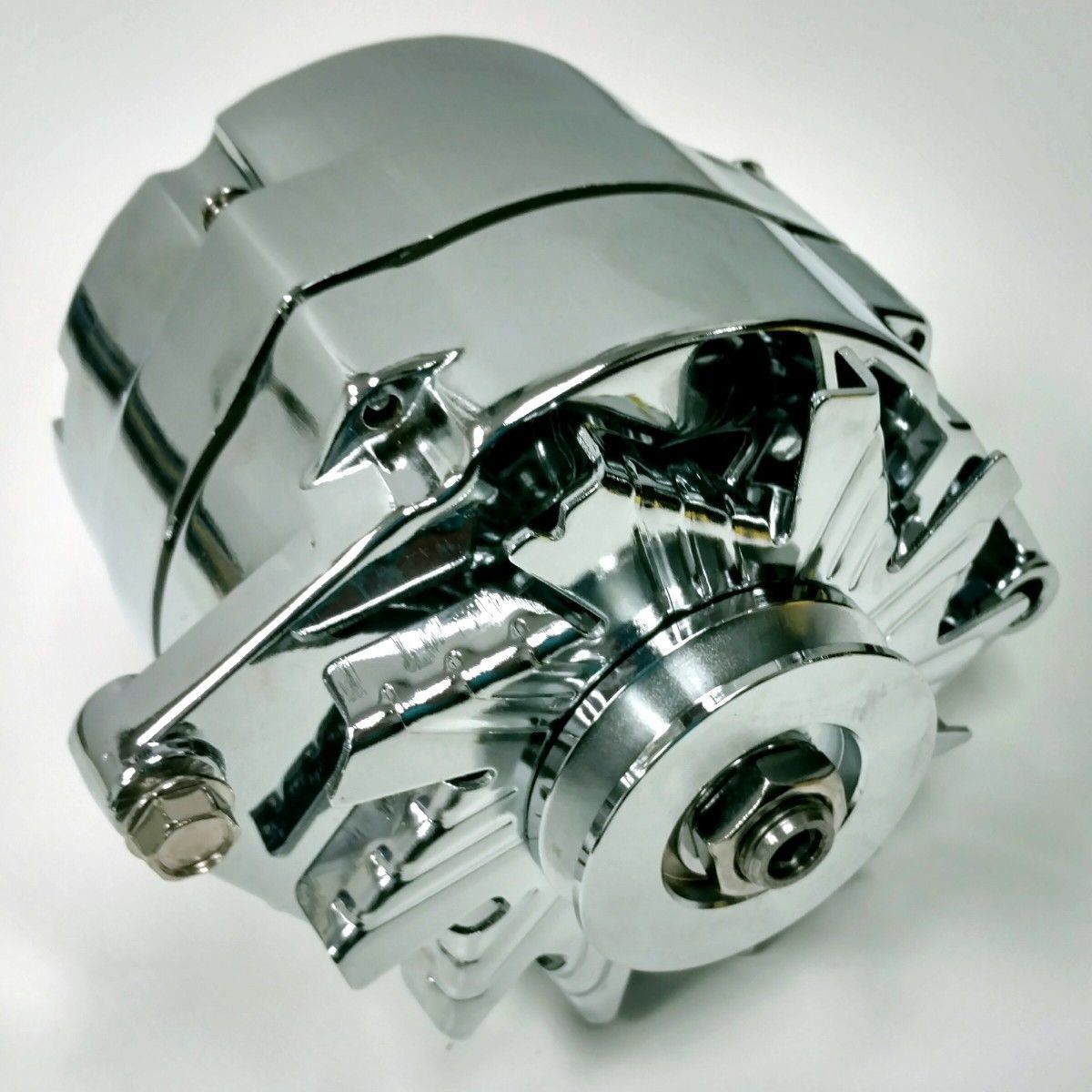 GM Chevy Chrome 110 AMP 10SI VBelt 1 OEM Wire Alternator 5586 SBC BBC
