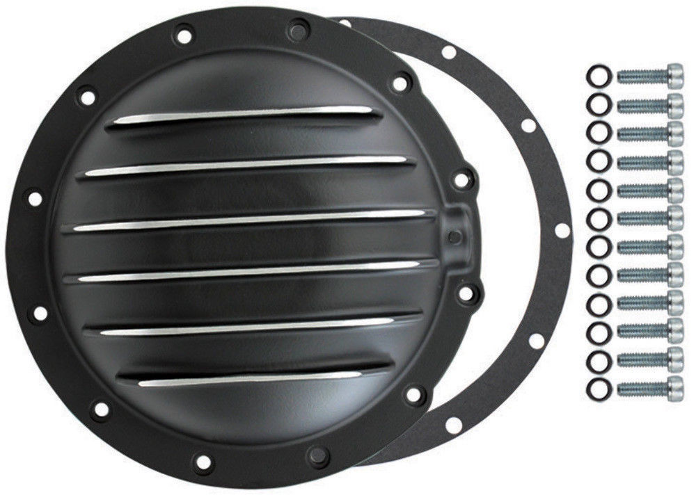 Black Fin Aluminum Jeep 12Bolt AMC 20 Axle Diff Differential Cover CJ5 CJ7 J10 Pirate Mfg
