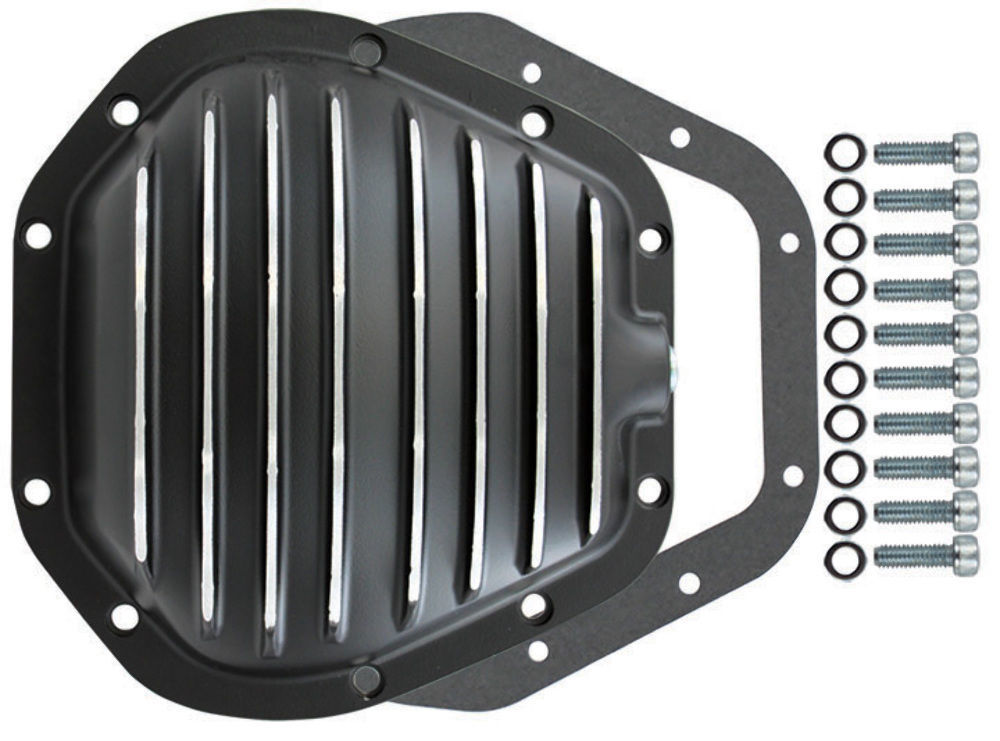 Black Finned Aluminum Dana 60 10Bolt Diff Differential Cover Ford