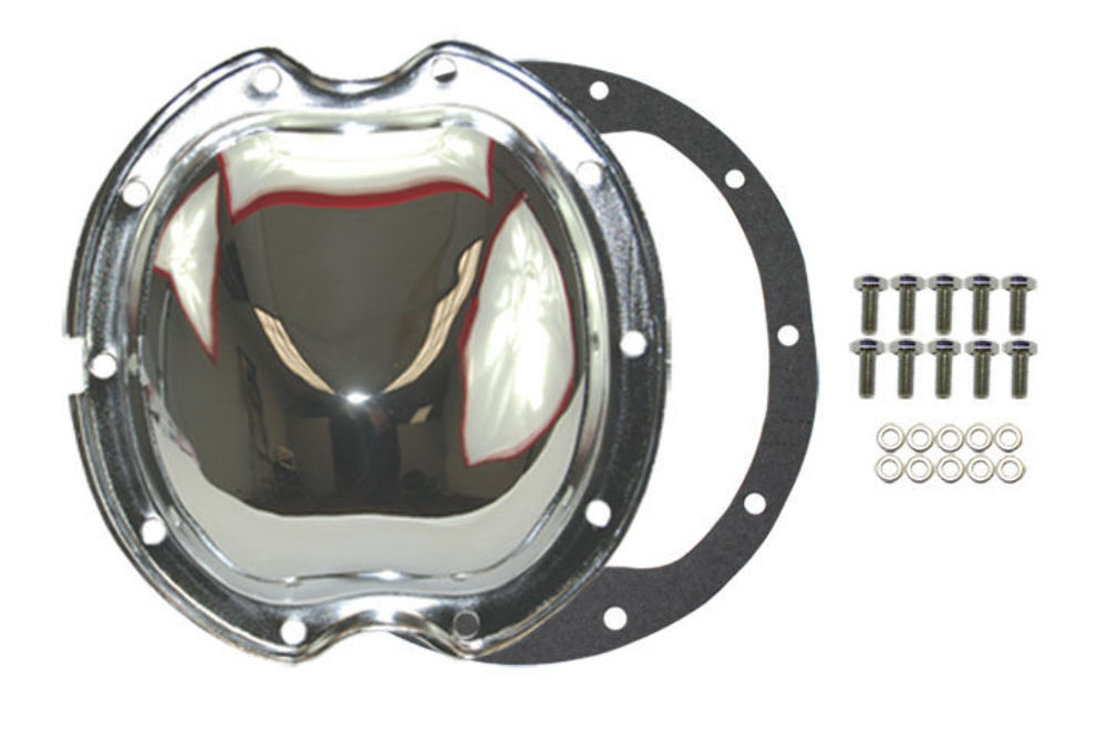 Chrome Steel Chevy GM 10 Bolt Differential Cover For 8.2 Inch Ring Gear