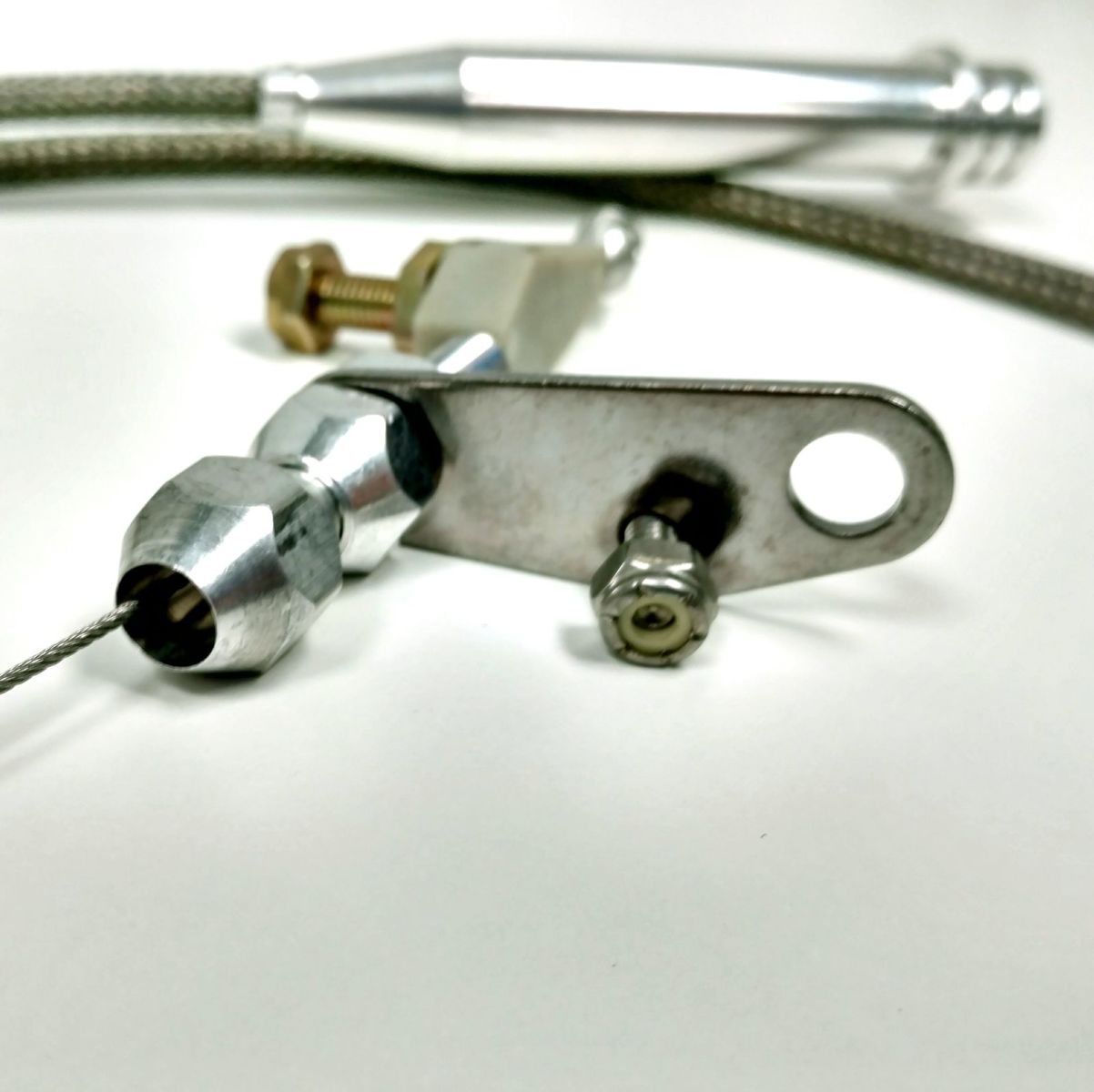 57" Kick Down Trans Cable Kit 700 R4 Detent Braided Stainless Chevy GM