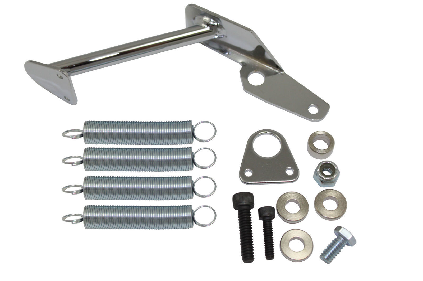 Chrome Carburetor Throttle Return Spring Bracket Street Hot Rat Rod