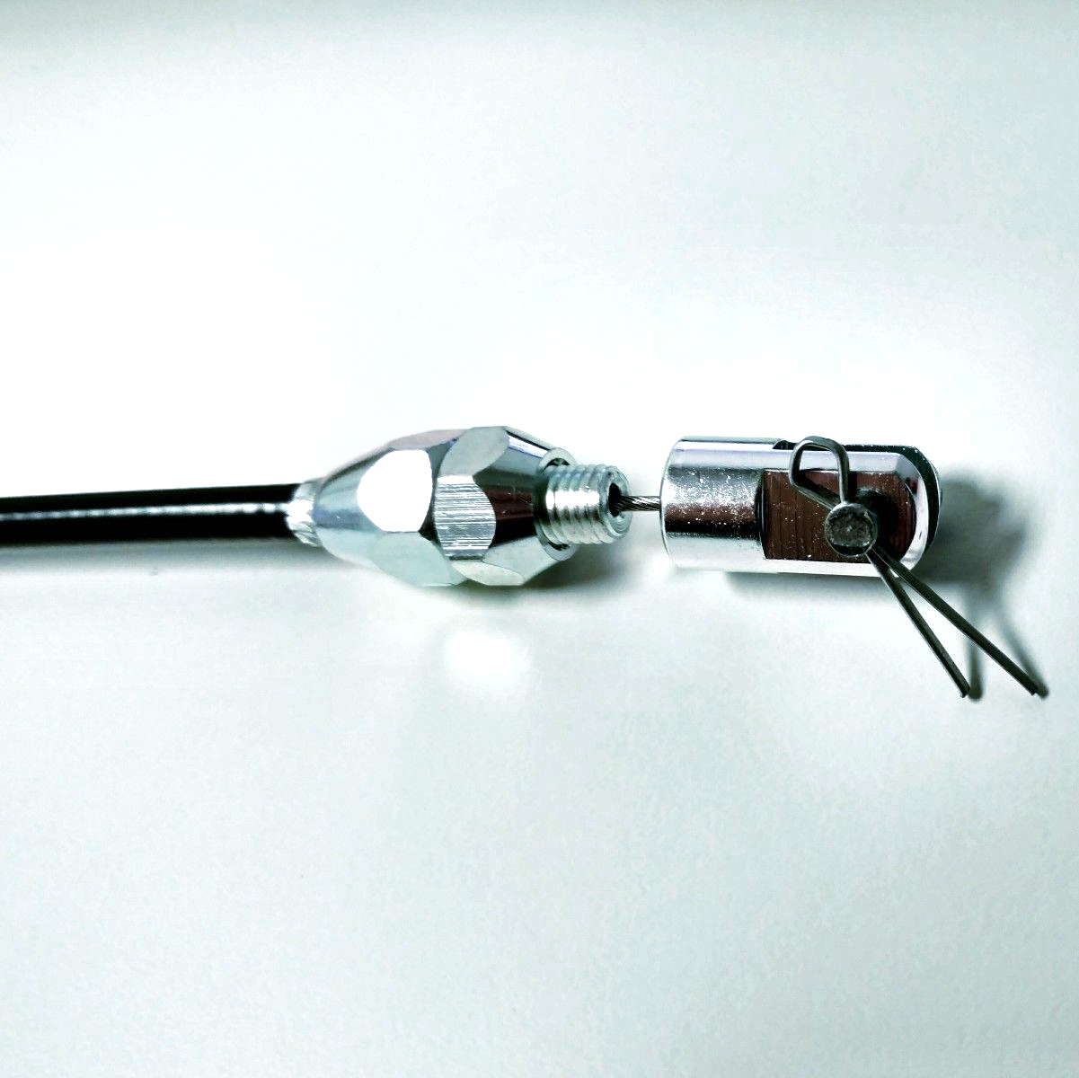 36" Black Stainless Steel Throttle Cable For Hot Rod, Street Rod, Rat