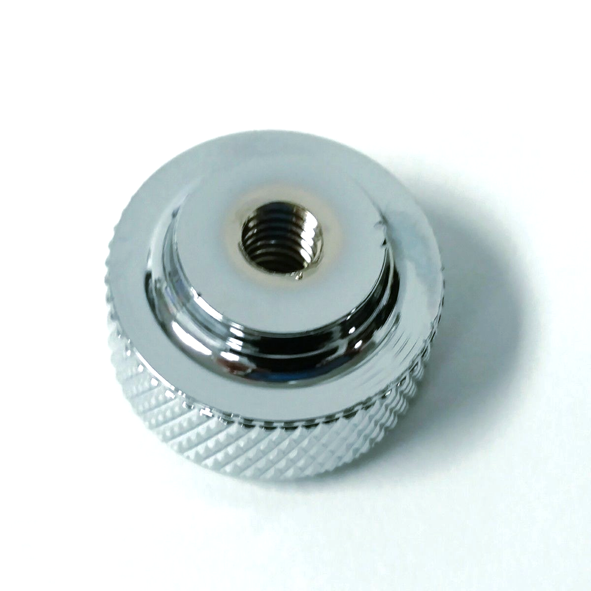 Air Cleaner Wing Nut 1/4"20, Chrome Knurled, Universal, Fits Hot Rod