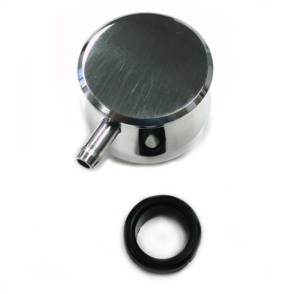 Hot Rod V8 Polished Billet Round Smooth Valve Cover PCV Breather W/ Grommet Pirate Mfg