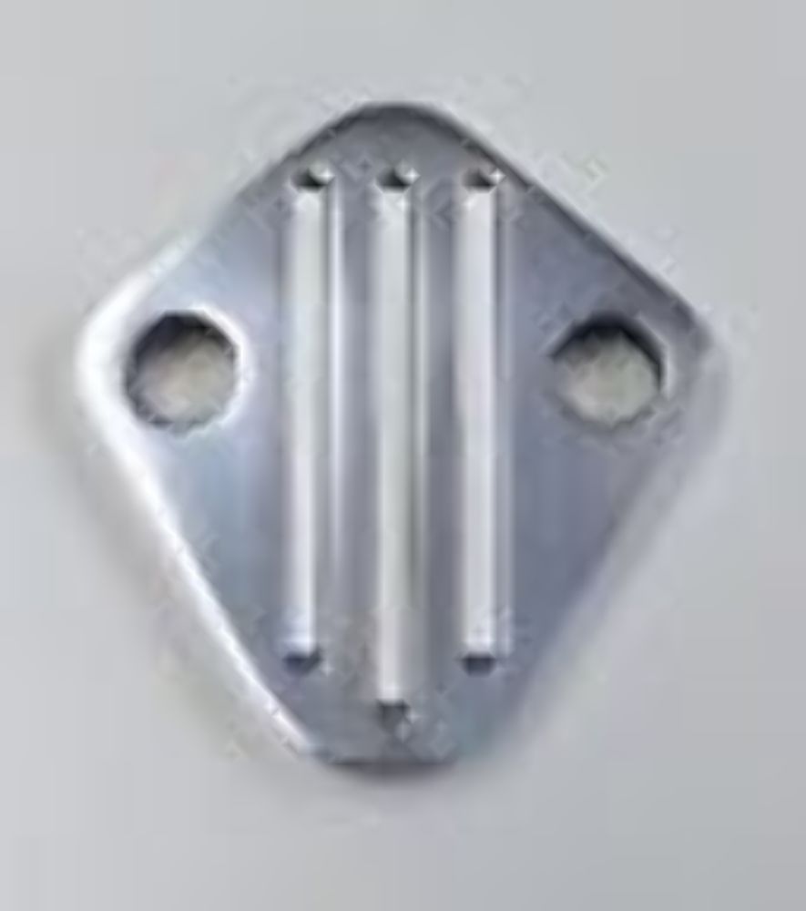 Hot Rod V8 Polished Billet BB Chevy & SB Ford Fuel Pump Block Off Plate