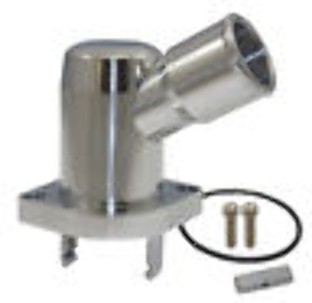 Chevy LS1 45 Degree Polished Aluminum Swivel Water Neck Thermostat