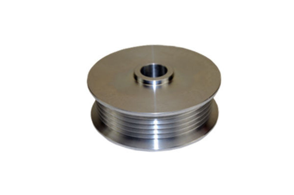SBC Chevy 283400 Machined Aluminum SWP Serpentine Alternator Pulley