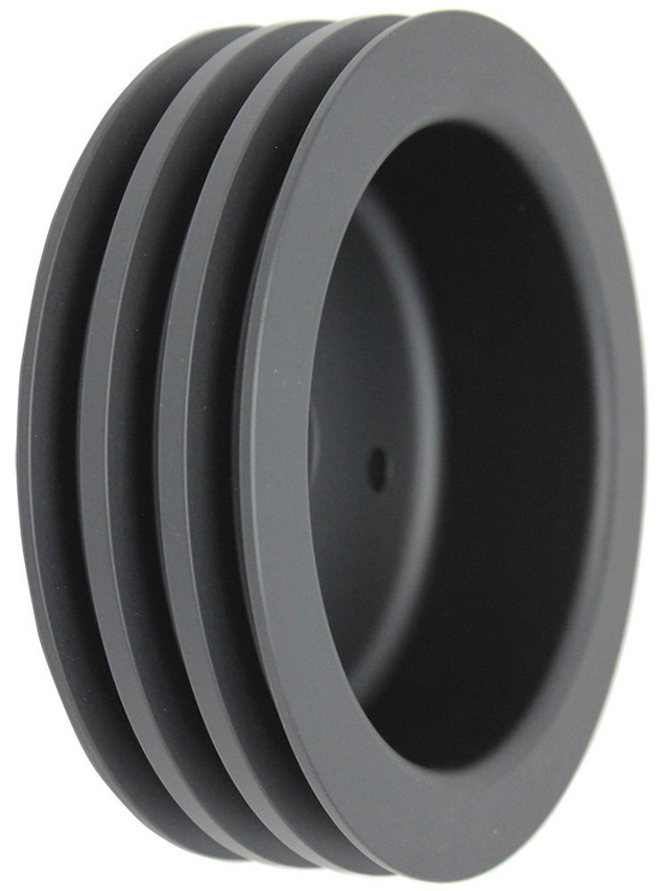 BBC Chevy 396454 Black Aluminum SWP Triple Groove Crankshaft Pulley