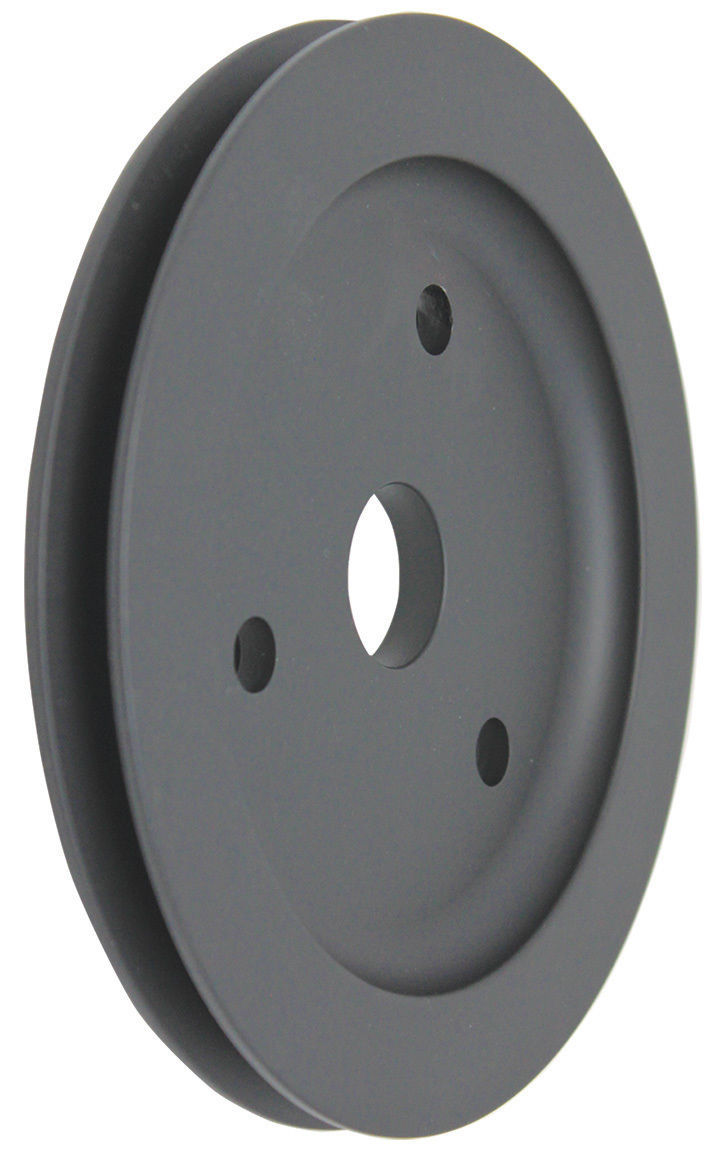 SBC Chevy 283350 Black Aluminum SWP Single Groove Crankshaft Pulley Pirate Mfg