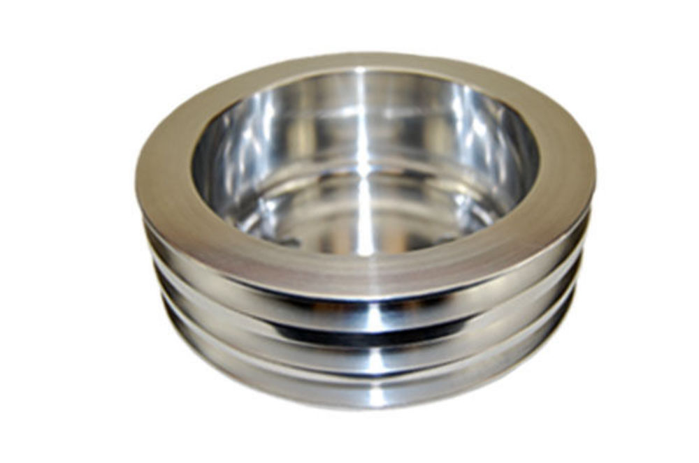 SBC Chevy 283350 Machined Aluminum LWP Triple Groove Crankshaft Pulley