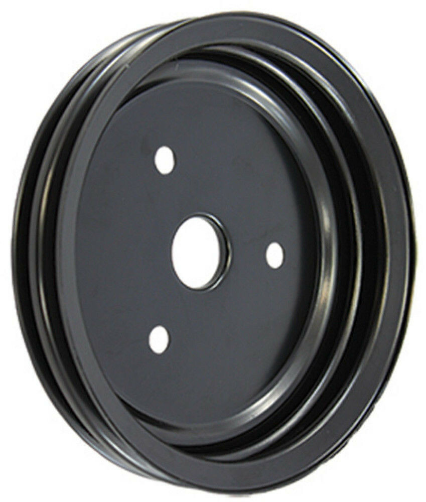 PartsKing Chrome Small Block Chevy 3-Groove Crankshaft Pulley – Fits 327 350 383 400 (Short Water Pump)