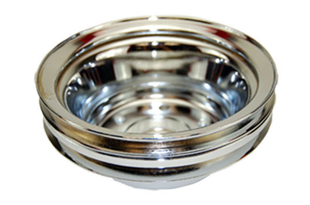 Chrome Pulleys For 350 Chevy