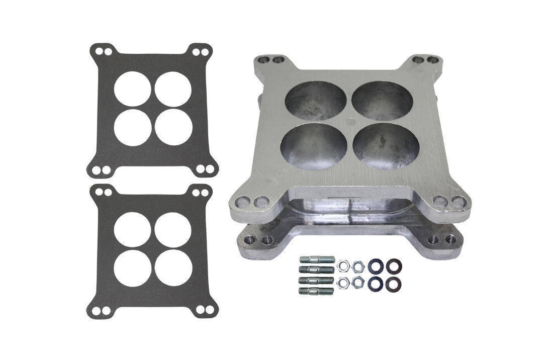 2" Ported Aluminum Carburetor Spacer Fits Edelbrock Holley SBC BBC Chevy V8 Pirate Mfg