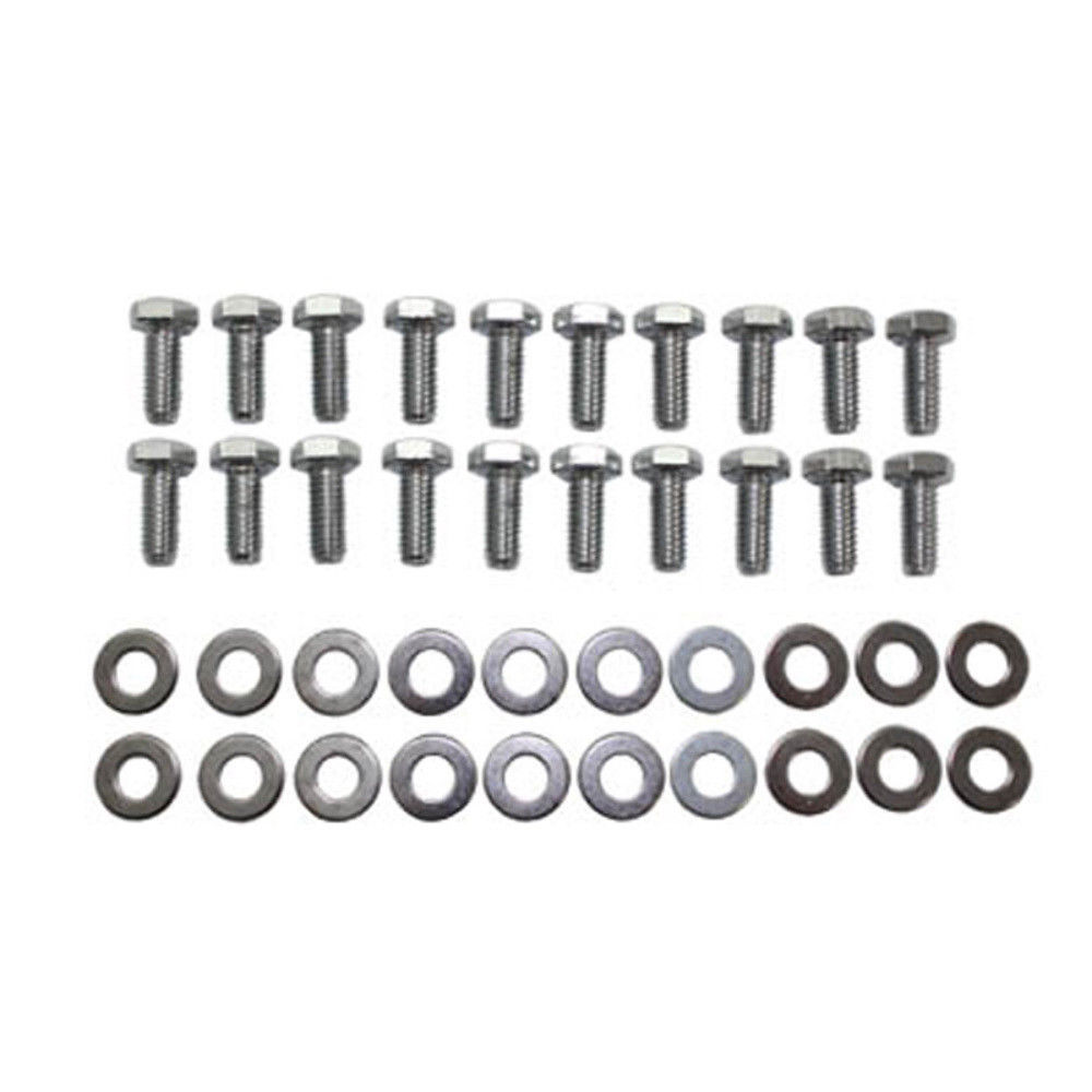 Ford "FE" Chrome Oil Pan Bolt & Washer Kit Buick V6 360 390 427 428